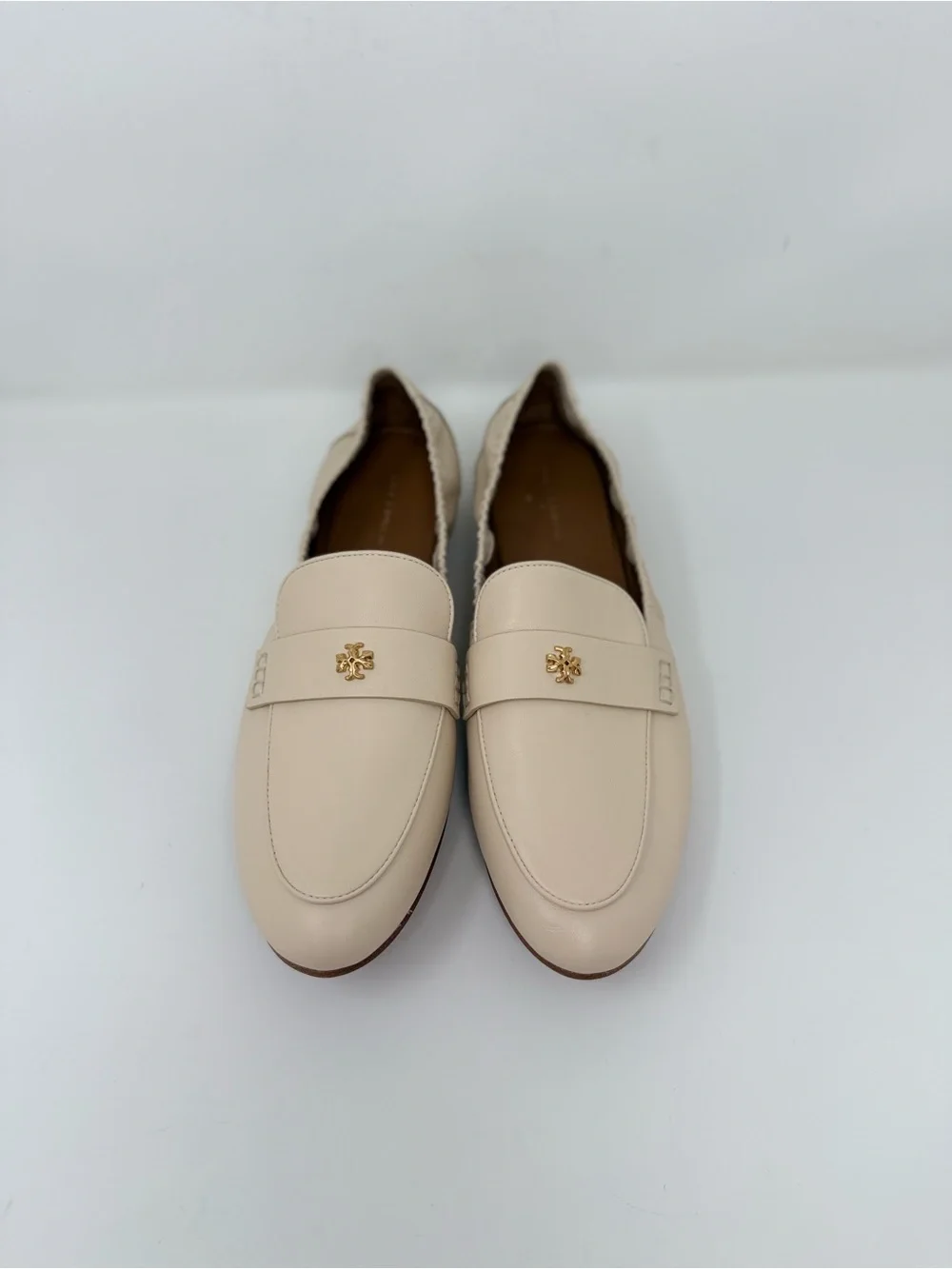 New Tory Burch Ballet Loafer New Cream Sz 10